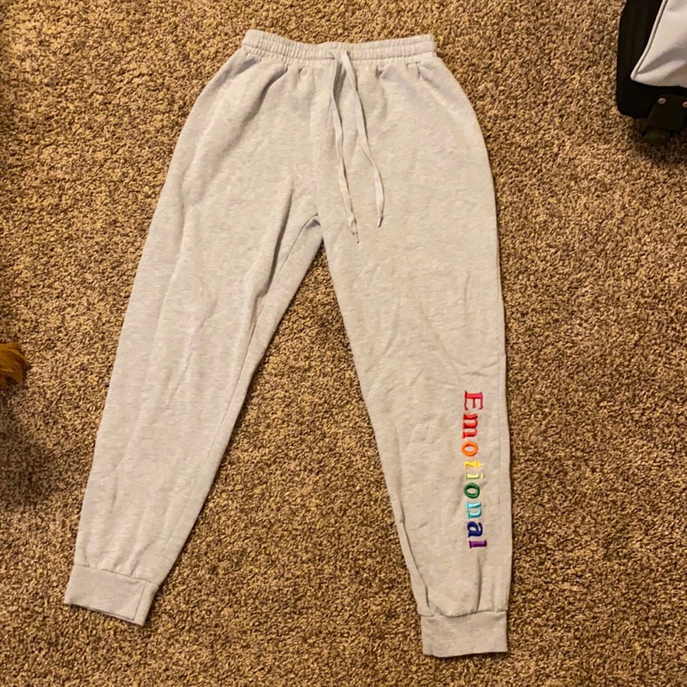 Grey/Rainbow Sweatpants from F21 Size Small!